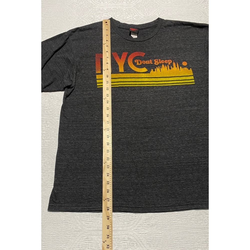 Mad Engine NYC Dont Sleep Graphic T-Shirt Charcoal Heather Mens Large New York - Picture 3 of 6